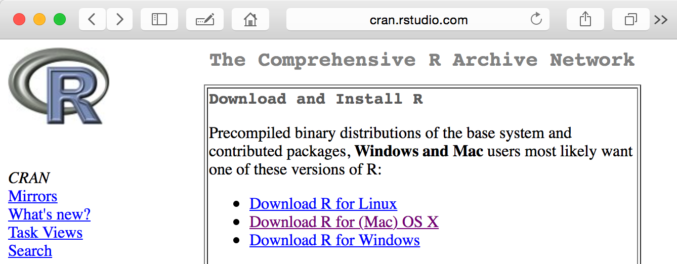 install r for mac